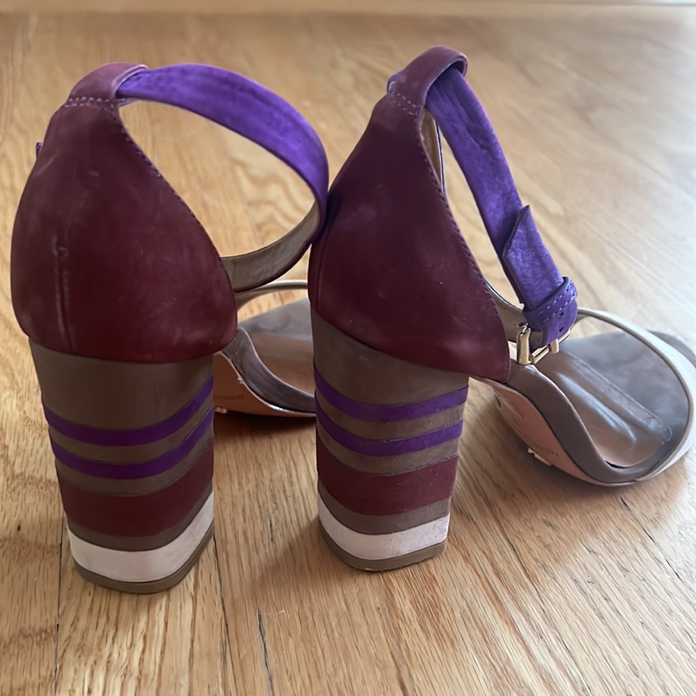 Multi Color Block Heel Vicenza Sandal Size 38 - image 3